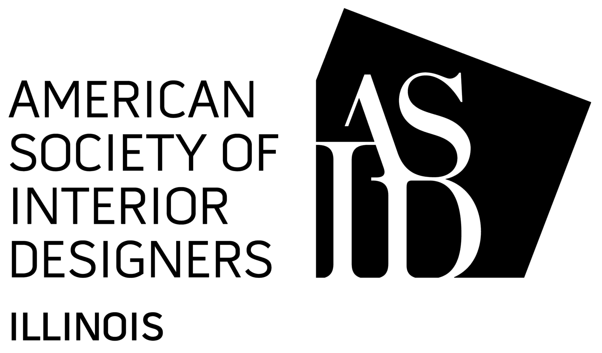 ASID IL Black Trans Back logo
